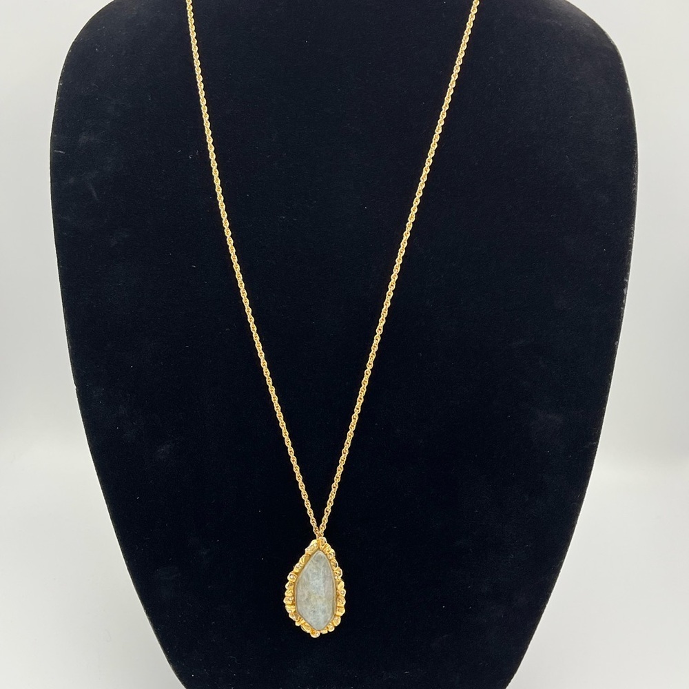 Alexis Bittar Gold Labradorite Pendant Necklace – Sculptural Elegance